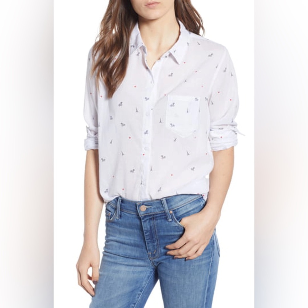 Rails Cream‎ Shirt with Subtle Pattern